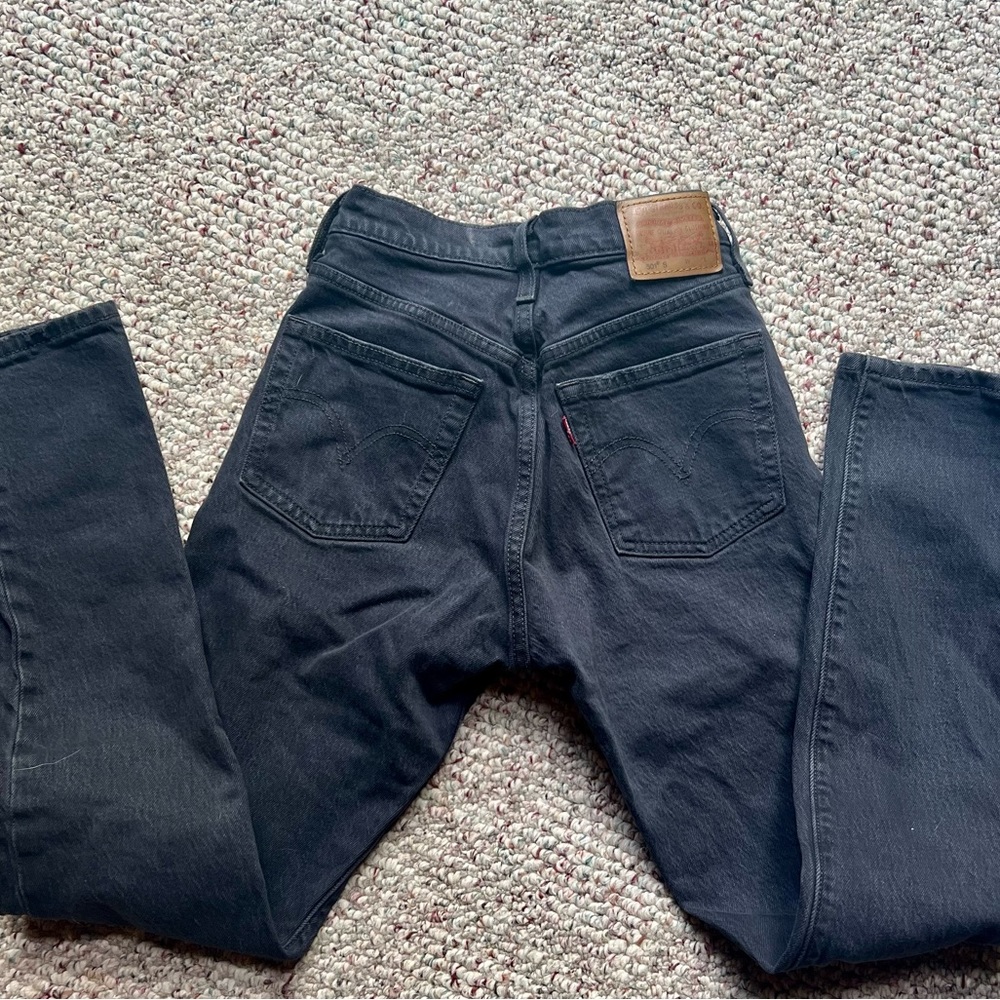 Levi’s 501 skinny jeans black size 25”x30